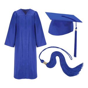 Matte Royal Blue Cap, Gown and Tassel