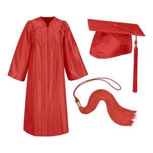 Lustrous Satin Shiny Cap, Gown & Tassel Package