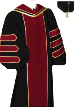 Doctor of Theology Deluxe Regalia Package. Finest Quality Made in USA. Theology (Divinity, Ministry, Religion) / Scarlet